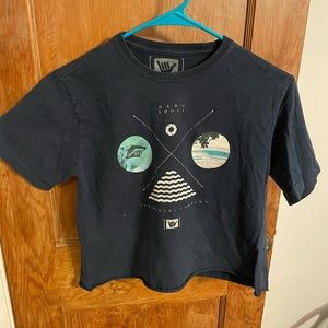 Navy Blue Hang loose crop top